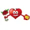 Emotion Heart Sticker - Emoji