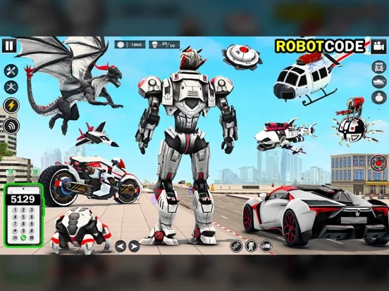 Zrzuty ekranu Dragon Robot FireFighter Truck iPad 