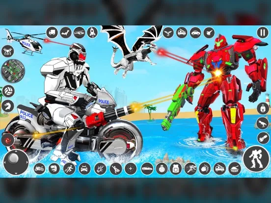 Zrzuty ekranu Dragon Robot FireFighter Truck iPad 
