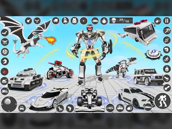 Zrzuty ekranu Dragon Robot FireFighter Truck iPad 