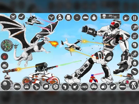 Zrzuty ekranu Dragon Robot FireFighter Truck iPad 