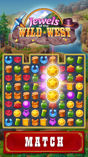 Jewels of the Wild West・Match3 Screenshots