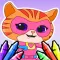 Super Kitty Coloring Doodle