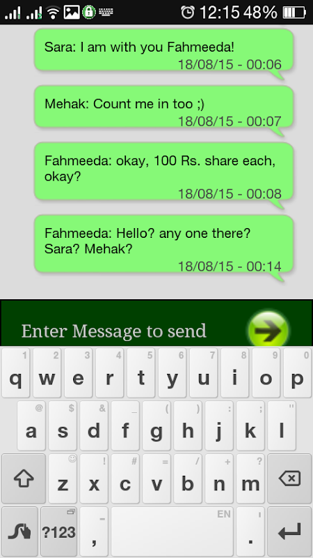Wireless Conversation Screenshots