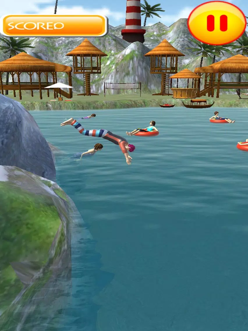 Flip Swim Diving : Cliff Jumping iPad Screenshots