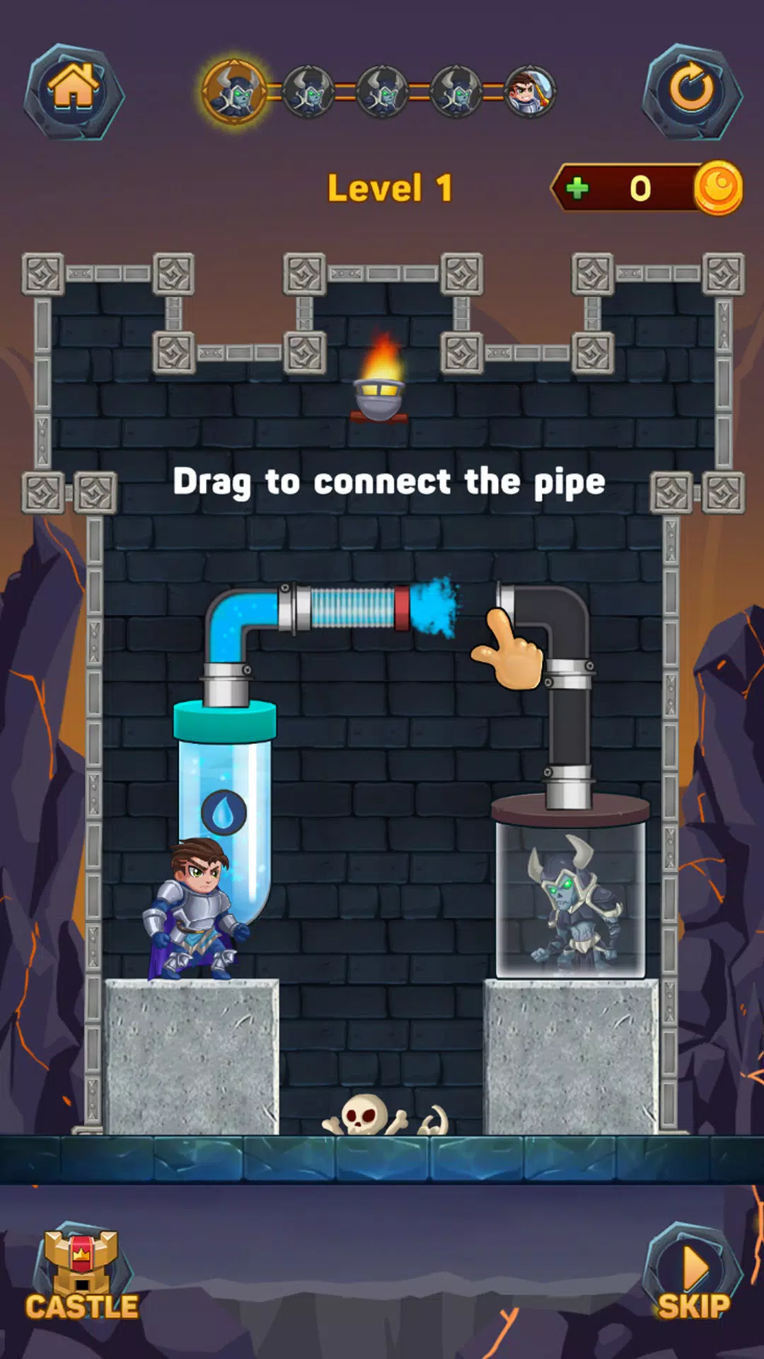 Tangkapan skrin Hero Pipe Rescue