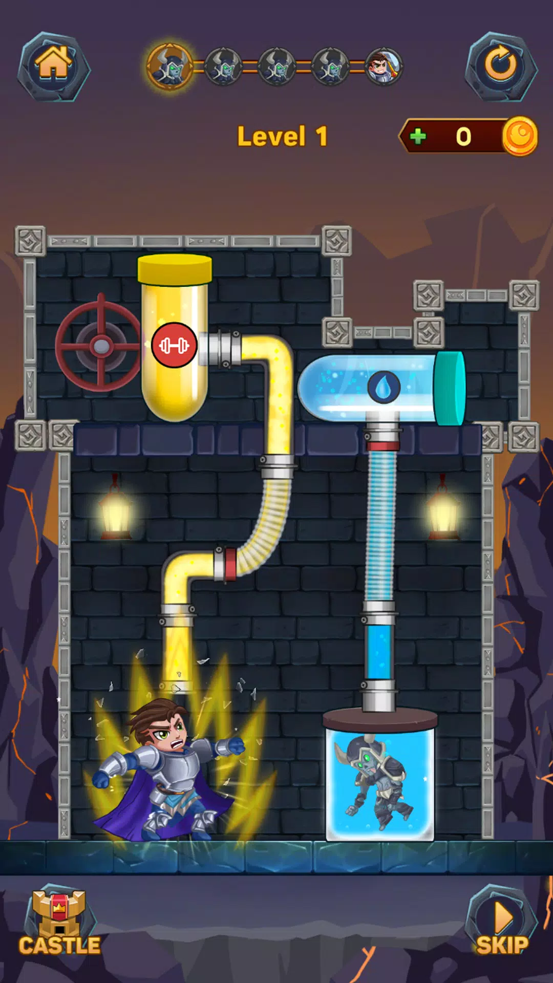 Tangkapan skrin Hero Pipe Rescue