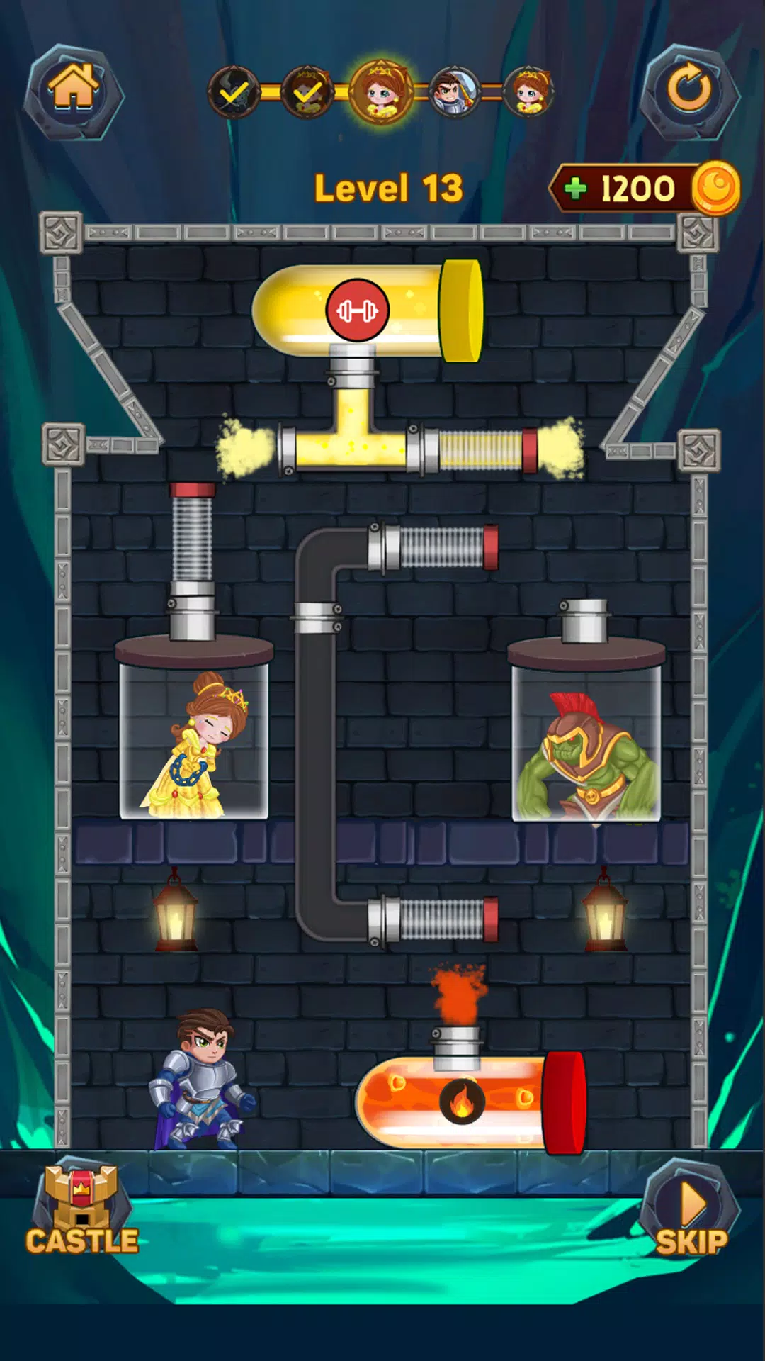 Tangkapan skrin Hero Pipe Rescue