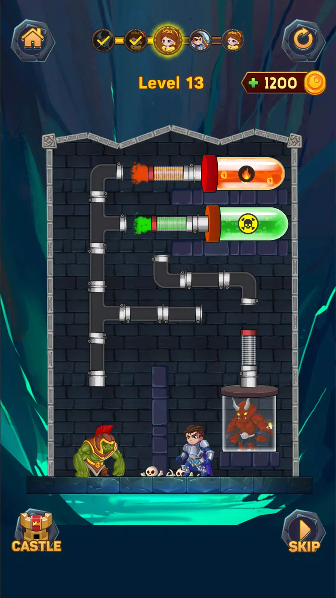 Tangkapan skrin Hero Pipe Rescue