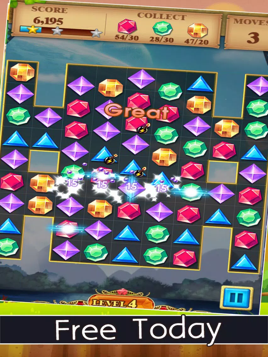 Cute Jewels Star Match 3 Free 2016 Edition iPad Screenshots