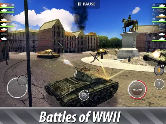 Tank Battles 3D: WWII Warfare iPad  Screenshots