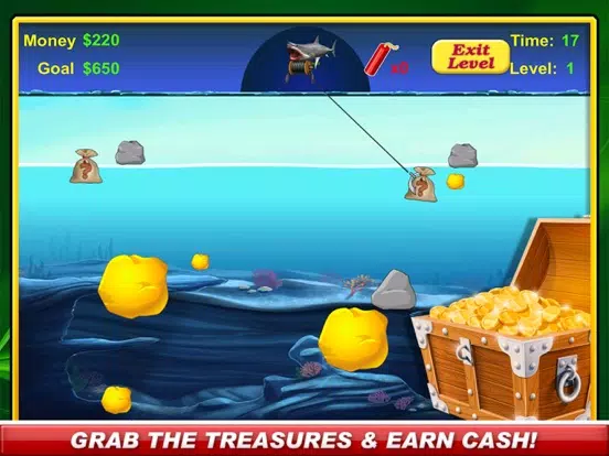 Shark Food Attack Prize Grabber Fishing Ocean Games iPad Screenshots