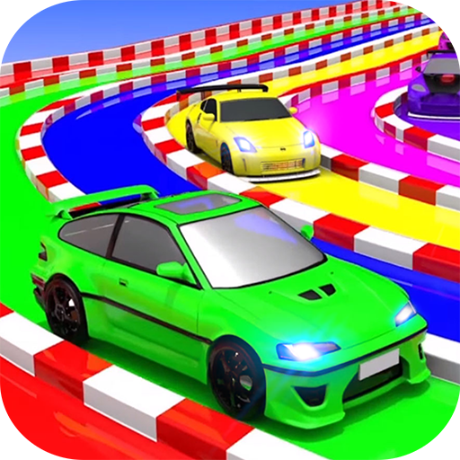 Superheroes Water Slide Colors Car Racing