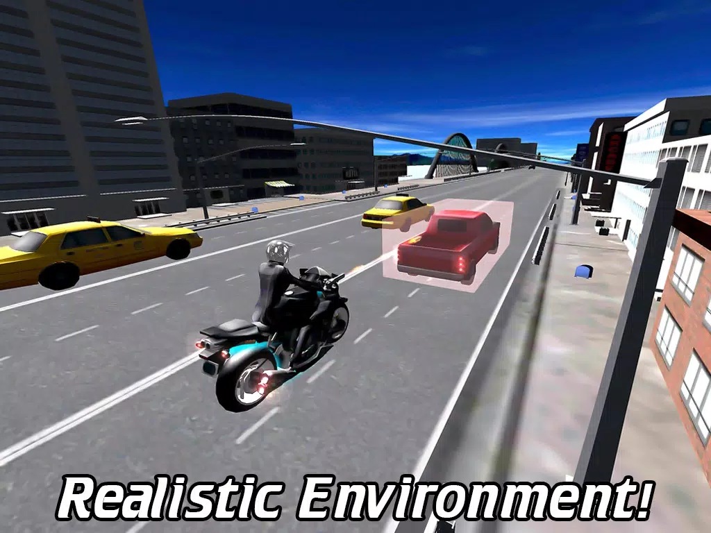 Police Bike Racing Simulator 3D – Chase & Shoot Crime Town Street Robbers Cars as an police moto driver iPad  Ekran Görüntüleri