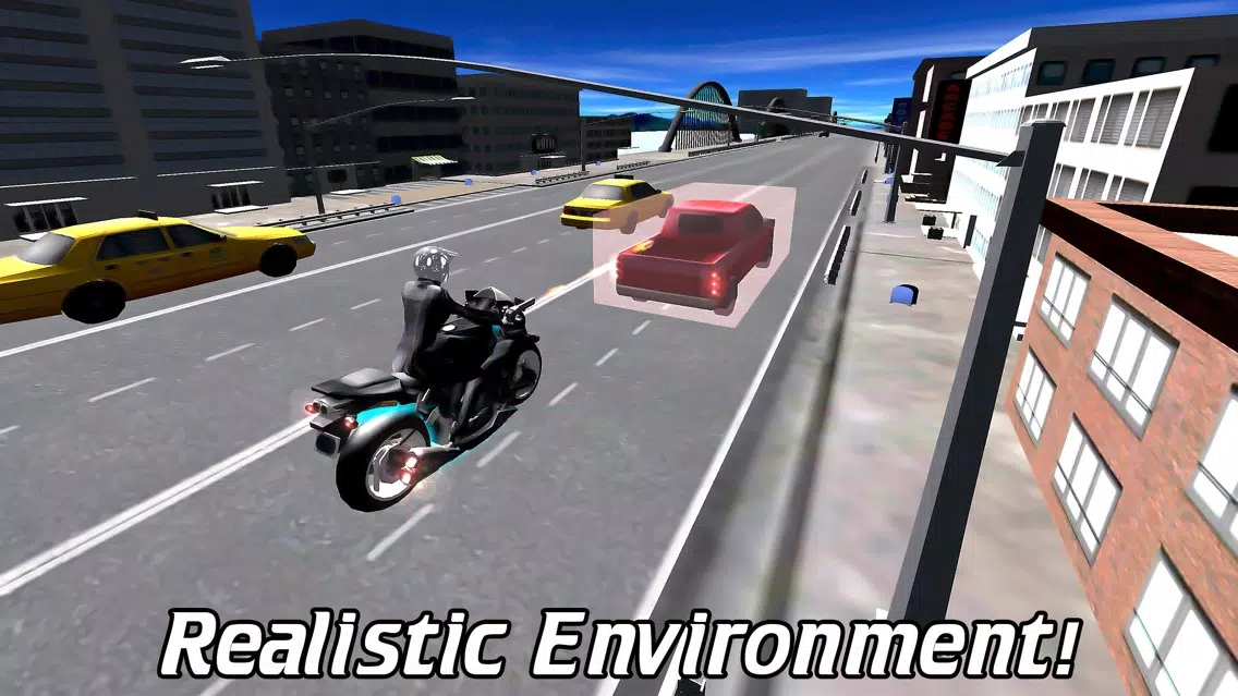 Police Bike Racing Simulator 3D – Chase & Shoot Crime Town Street Robbers Cars as an police moto driver Ekran Görüntüleri