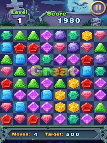 Match Jewel Pop Star - Puzzle Match-3 Jewel Star Zombie Edition iPad Screenshots