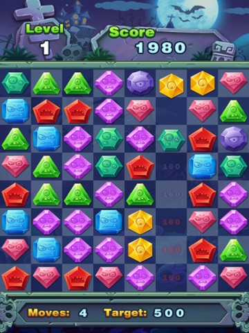 Match Jewel Pop Star - Puzzle Match-3 Jewel Star Zombie Edition iPad Screenshots