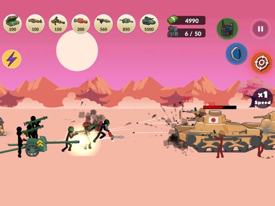 Ảnh chụp màn hình của Stickman WW2 iPad 