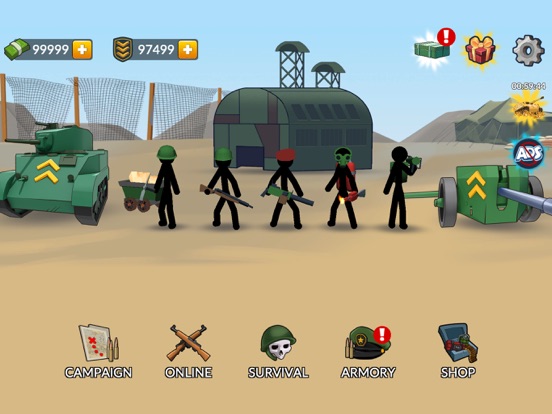 Ảnh chụp màn hình của Stickman WW2 iPad 