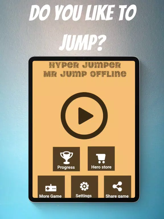 Tangkapan layar Hyper jumper Mr Jump iPad 