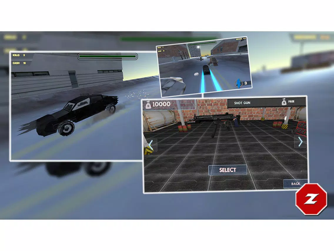 Zombie Road Kill- Race and kill Zombie highway iPad  Screenshots