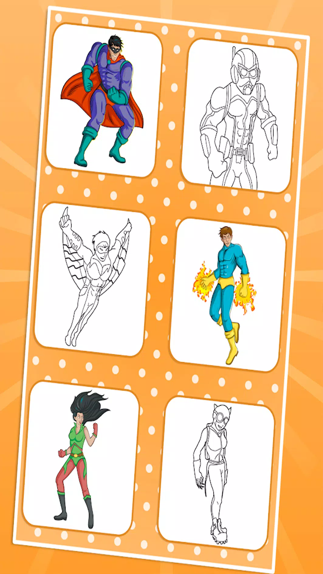 Superhero Coloring Book 2024 Screenshots