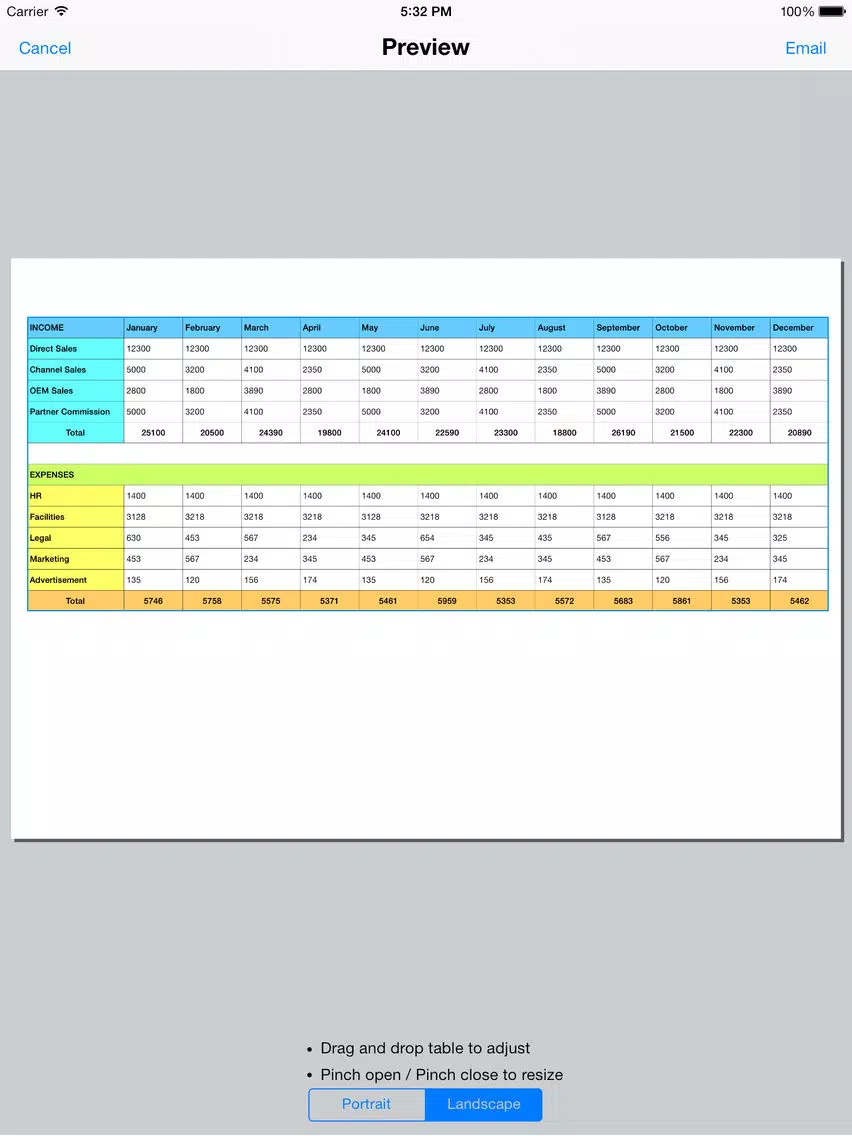 Spreadsheet touch: For Excel style spreadsheets iPad Screenshots