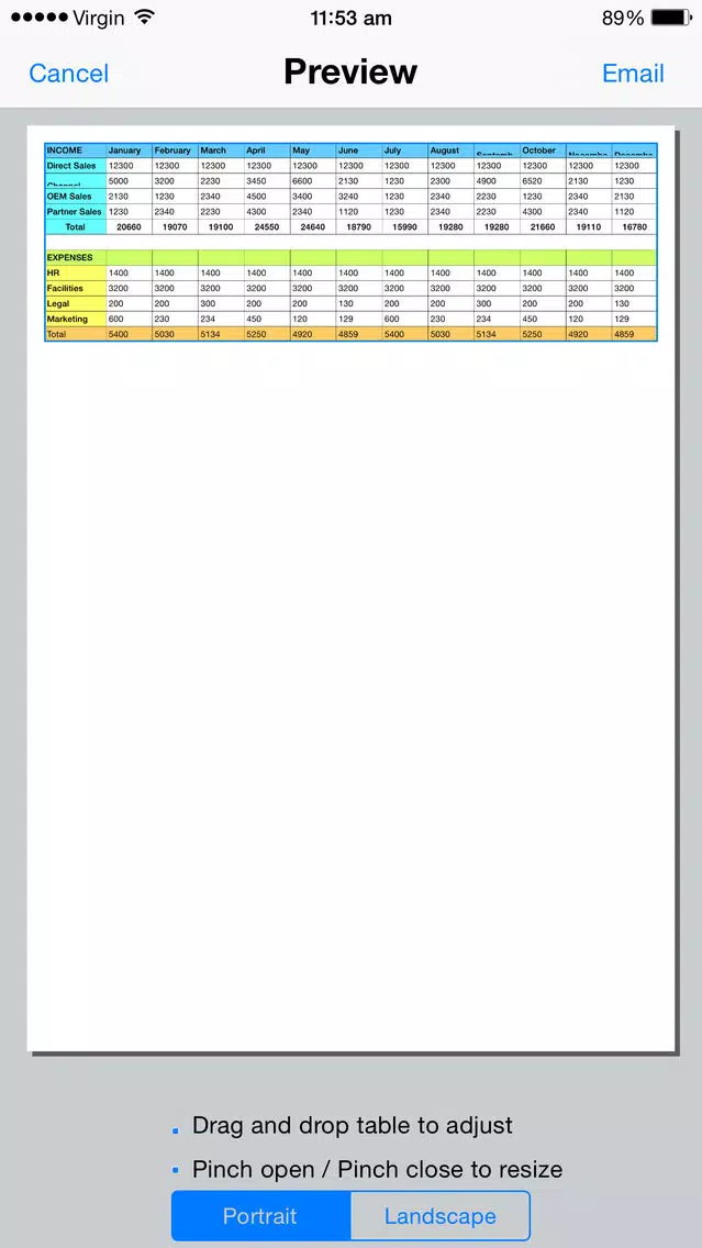 Spreadsheet touch: For Excel style spreadsheets Screenshots