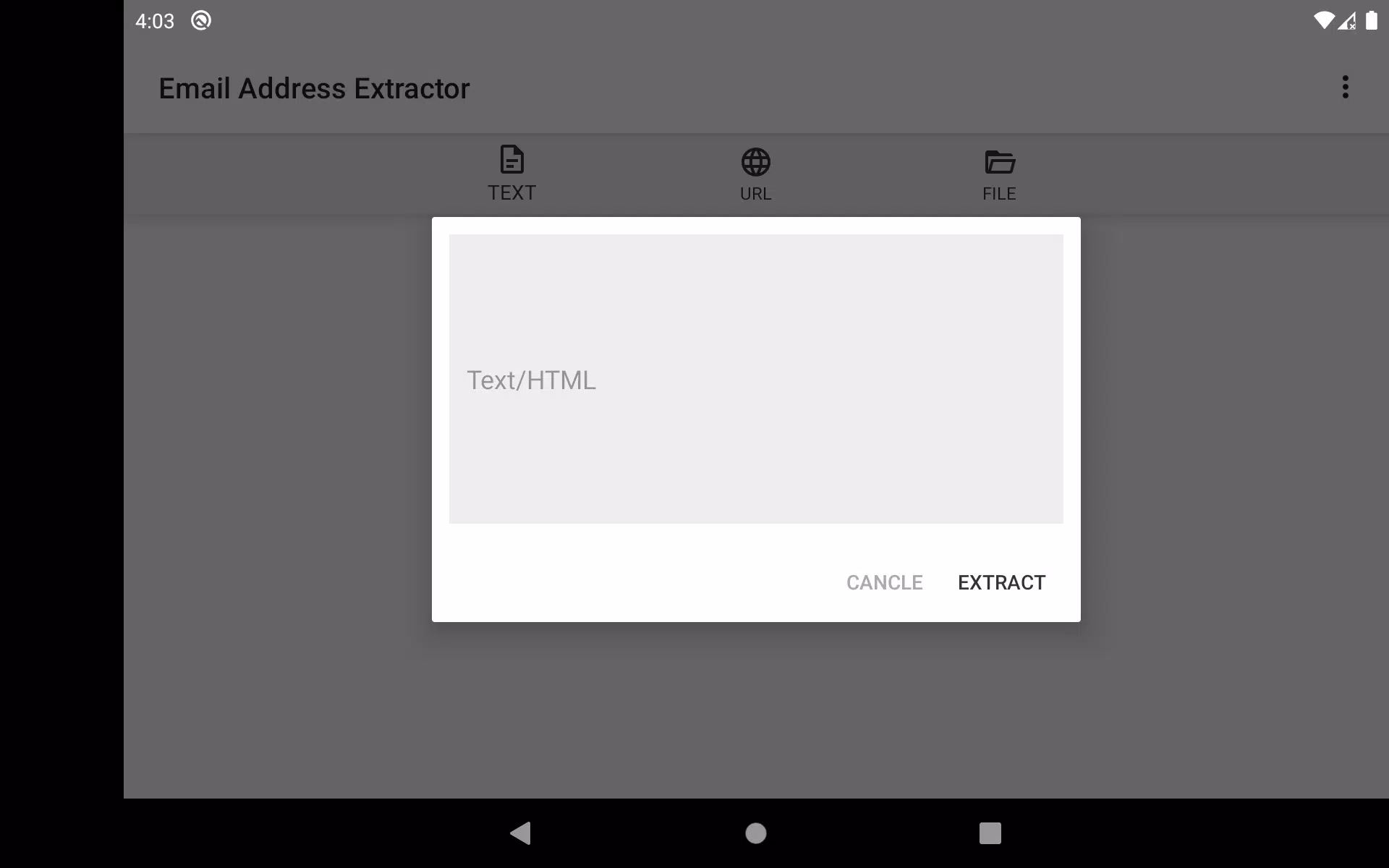 Email Address Extractor Screenshots