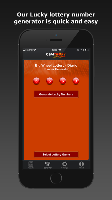 Centropy Lotto Results Screenshots