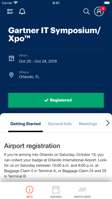 Gartner Conference Navigator Screenshots