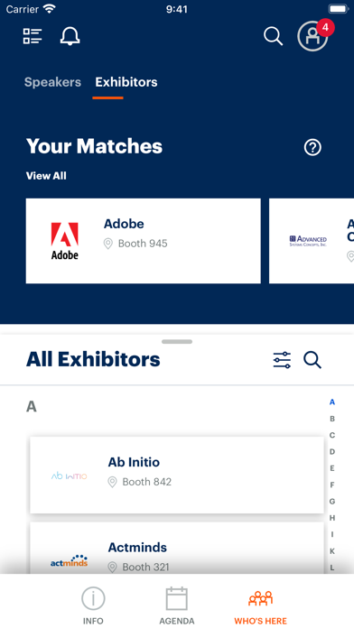 Gartner Conference Navigator Screenshots