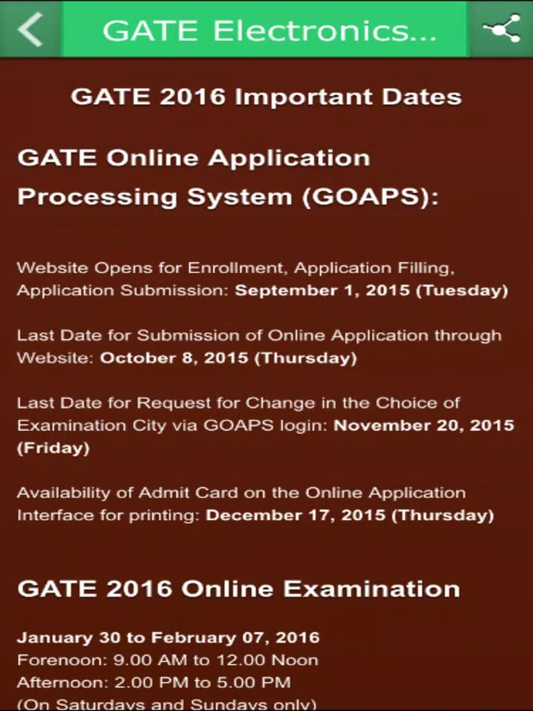 GATE Electronics Communication iPad Screenshots