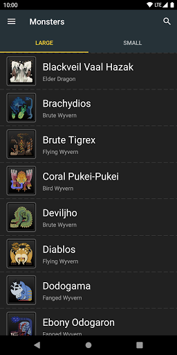 MHWorld Database Screenshots