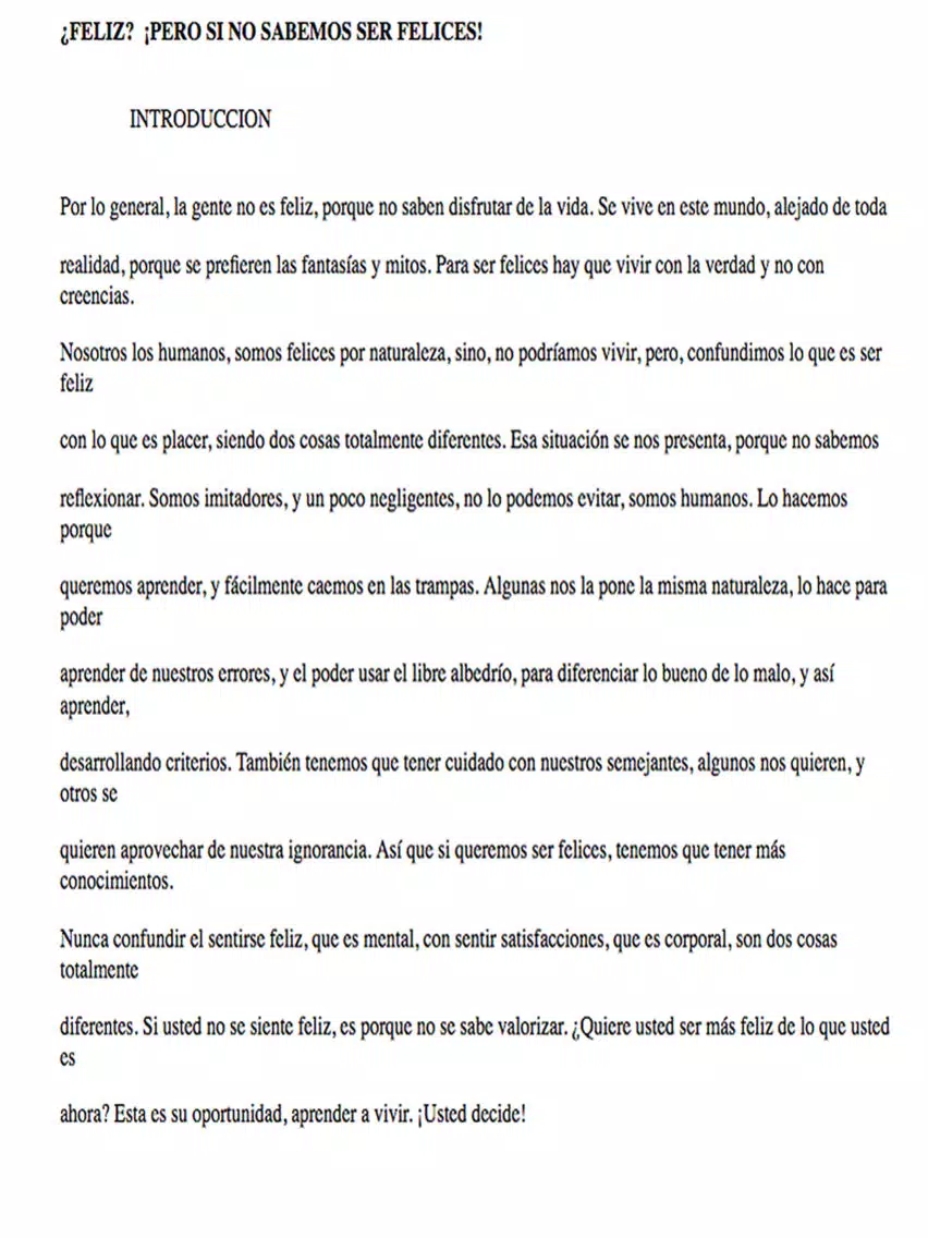 Ser Feliz Es El Secreto De La Vida iPad Screenshots