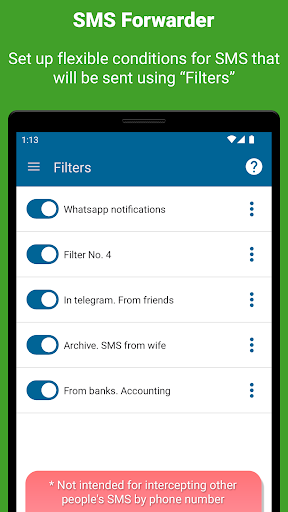 SMS forwarder auto to PC/phone Screenshots