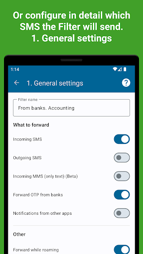 SMS forwarder auto to PC/phone Screenshots