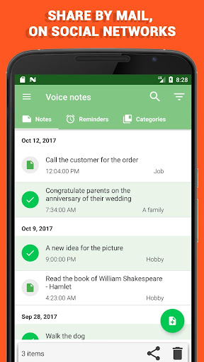 Voice notes Screenshots