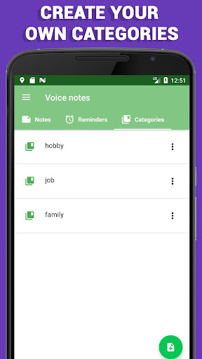 Voice notes Screenshots