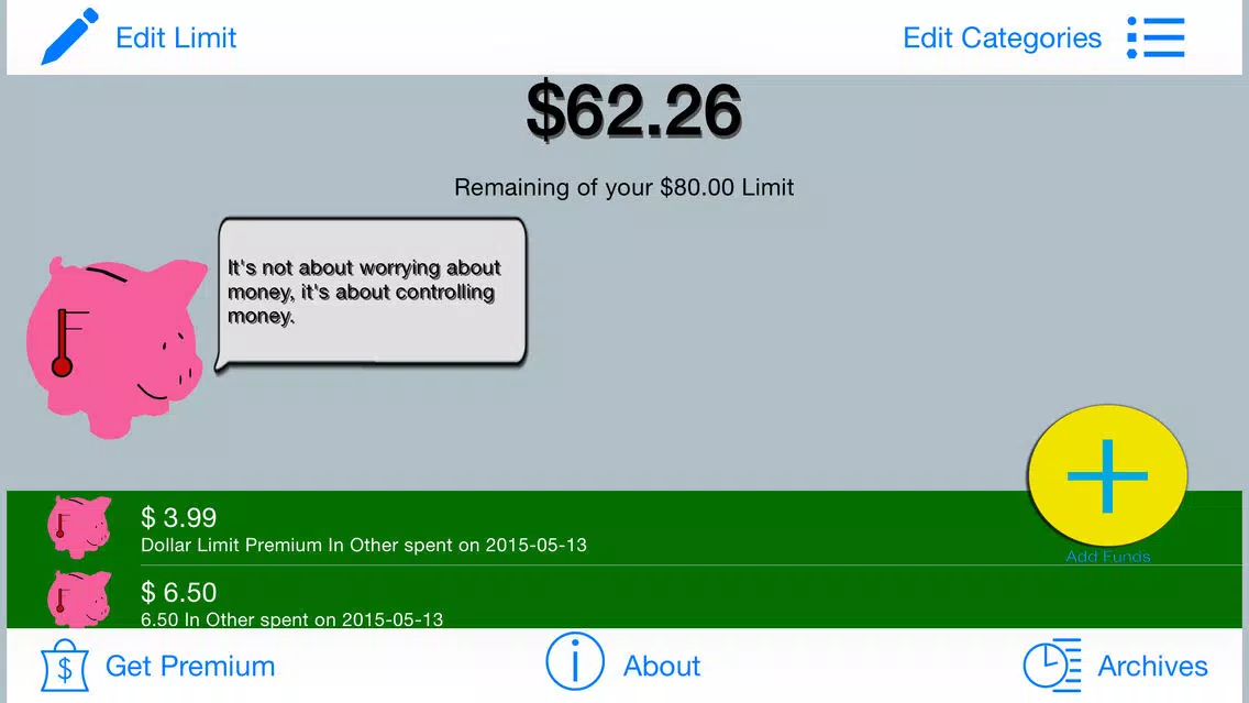 Dollar Limit - Set One Limit, Spend Within It Screenshots