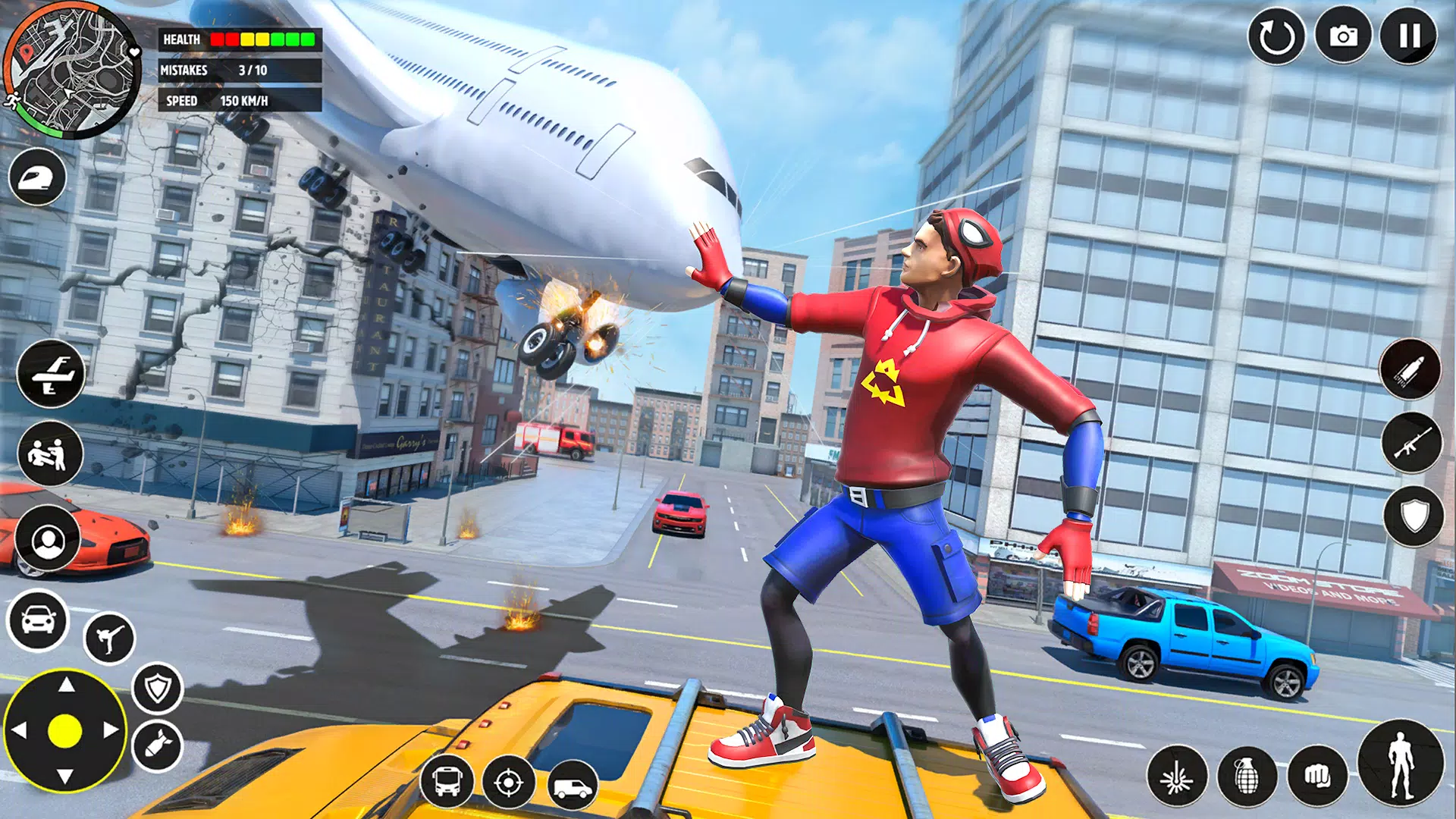 Flying Robot Hero Rescue Game Screenshots