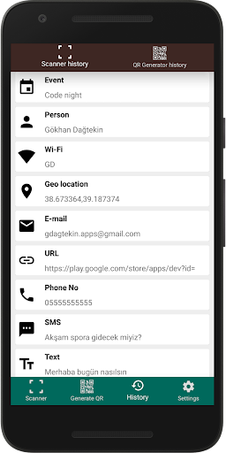 Barcode QR Scanner & Generator Screenshots