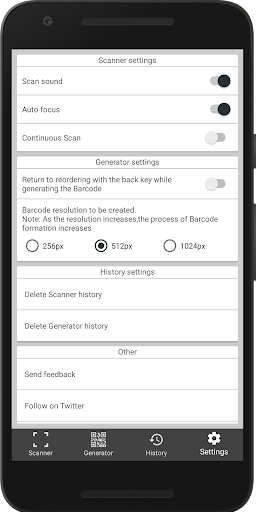 Barcode QR Scanner & Generator Screenshots
