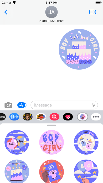 Cute Gender Reveal Stickers Screenshots