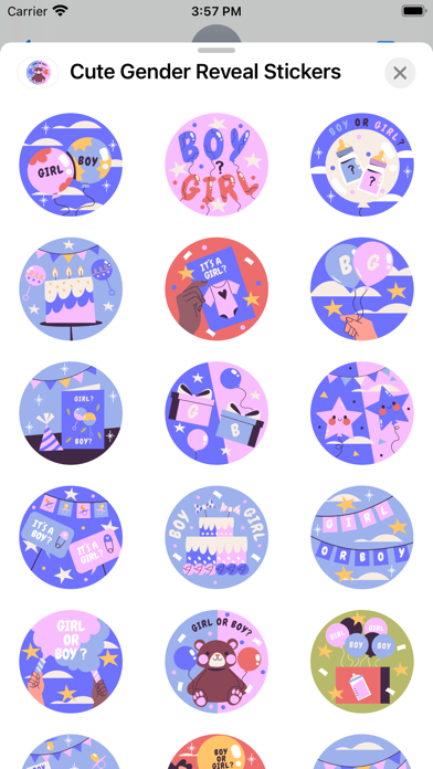 Cute Gender Reveal Stickers Screenshots