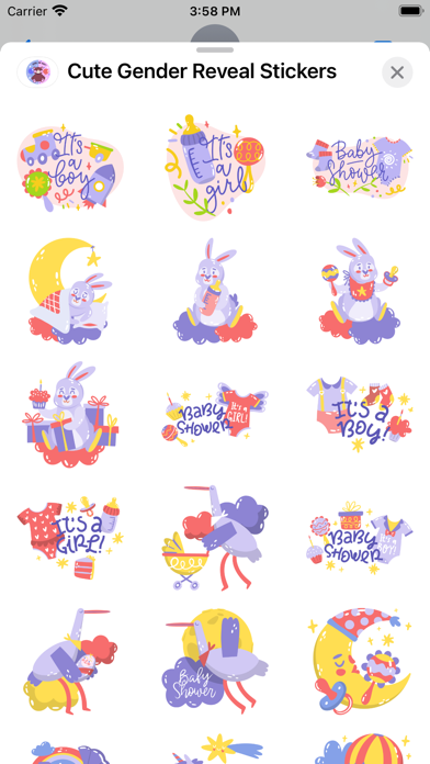 Cute Gender Reveal Stickers Screenshots