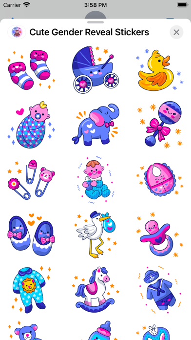 Cute Gender Reveal Stickers Screenshots