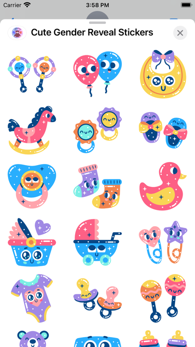 Cute Gender Reveal Stickers Screenshots