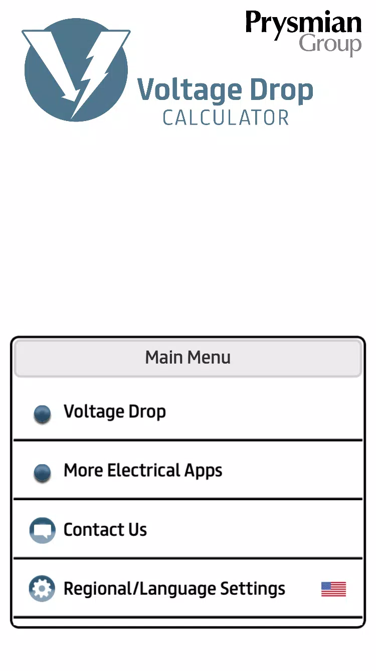 Captures d'écran de Prysmian Group Voltage Drop