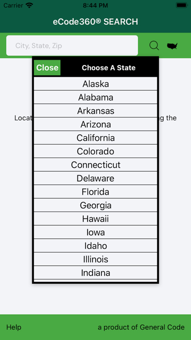 eCode Search Screenshots